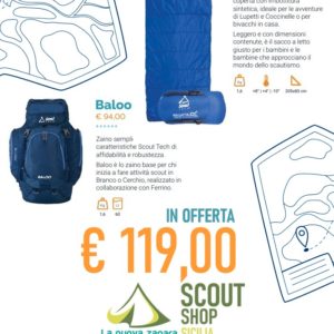Offerta zaino Baloo 60 + sacco Raksha