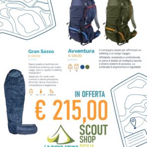 Offerta zaino Avventura 75 + sacco Gran Sasso